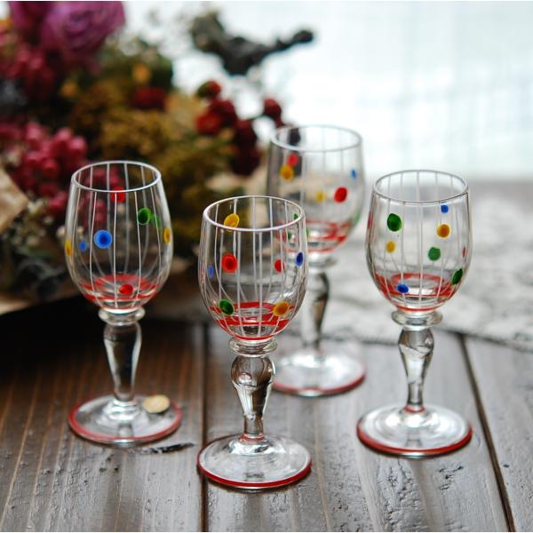 レア】4個セット アンティーク グラス チェコグラス チェコスロバキア