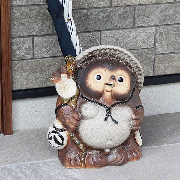 傘立て 陶器 信楽焼 おしゃれ 狸 カエル たぬき 傘入れ モダン