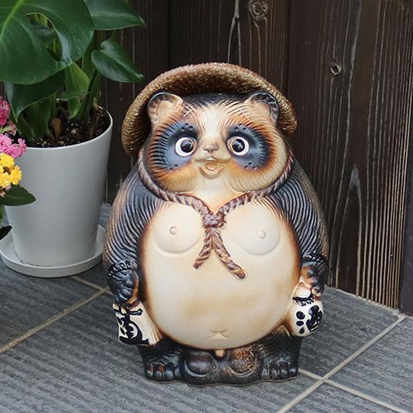 信楽焼 笑福狸 たぬき タヌキ 狸 開運 縁起物 可愛い 陶器 商売繁盛