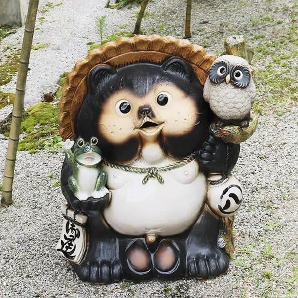 信楽焼 22号満願成就狸 たぬき タヌキ 開運 縁起物 可愛い 陶器 商売