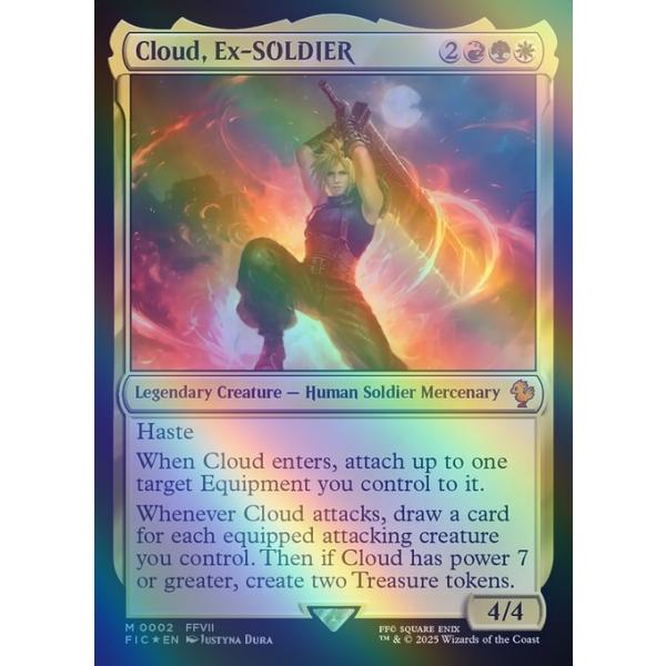 MTG □金/英語版□ (002)《元ソルジャー、クラウド/Cloud, Ex-SOLDIER
