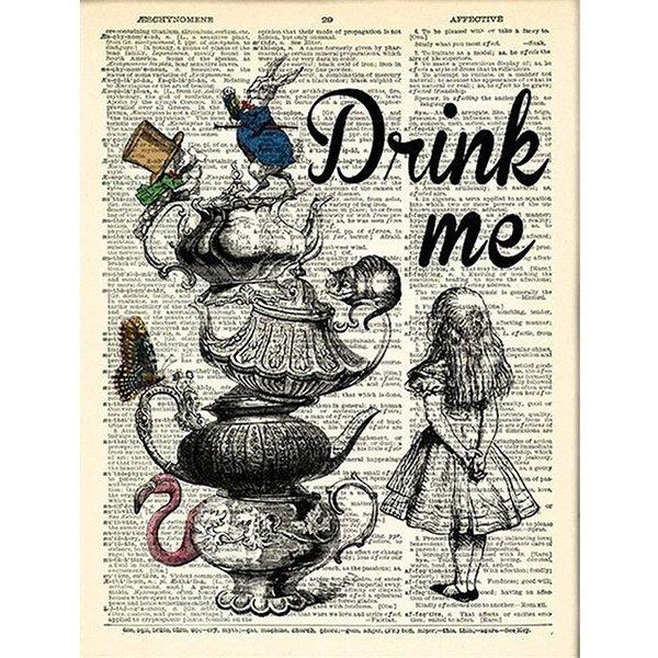 額付 アートポスター アートフレーム 不思議の国のアリスお茶会 ティー