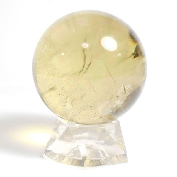 シトリン(天然)黄色水晶 丸玉 53mm 台座付き 天然石 パーワーストーン