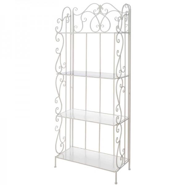 4段 アイアンラック シェルフ ホワイト アイアンシェルフ 飾り棚
