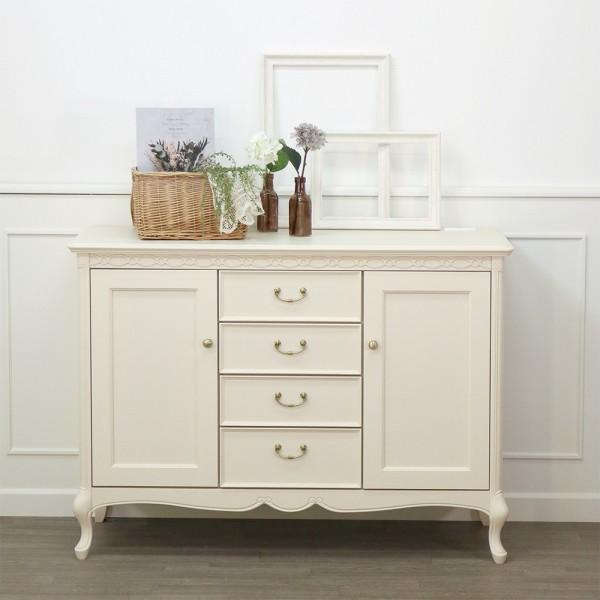 サイドボード キャビネット 収納家具 白家具 洋風 ヨーロピアン