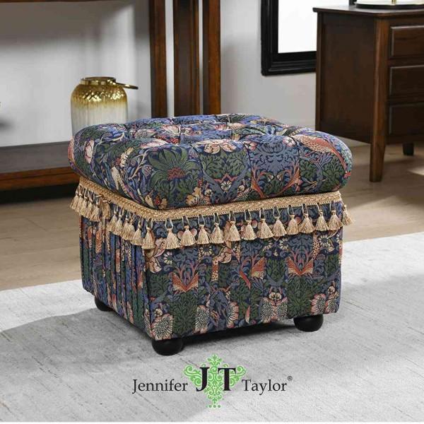 収納付きスツール スツール 収納付き オットマン いちご泥棒柄 椅子