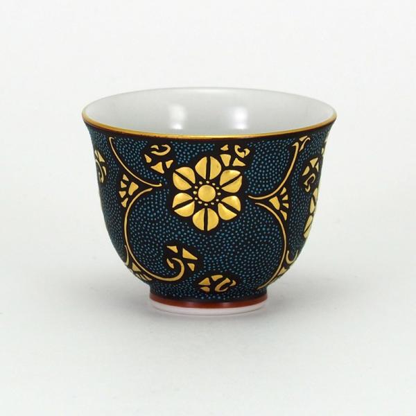 九谷焼 仲田錦玉 酒盃 渦打青粒鉄仙 : 九谷焼 STYLeNCE スタイレンス