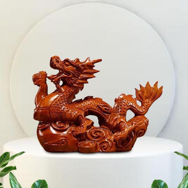 木彫り中国龍像風水飾り新築祝いギフトスタイル A : STKショップ