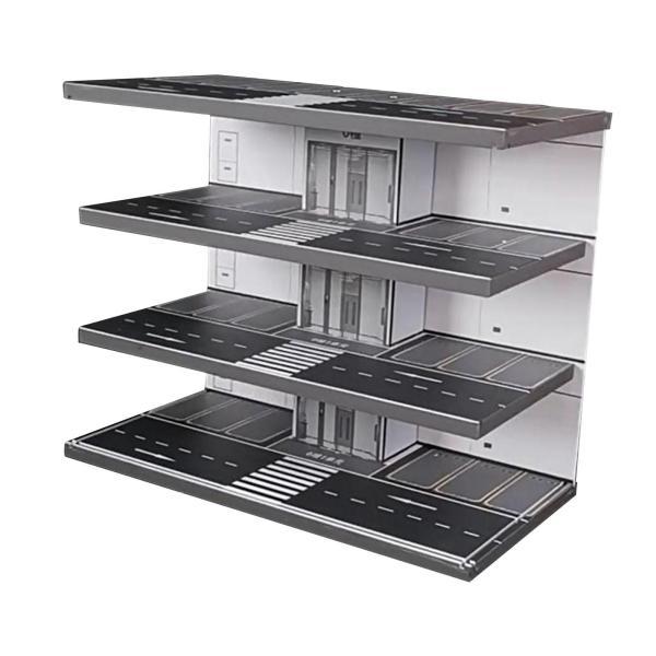 1:64 駐車場グッズ背景アクリルダイキャストカーディスプレイ車両