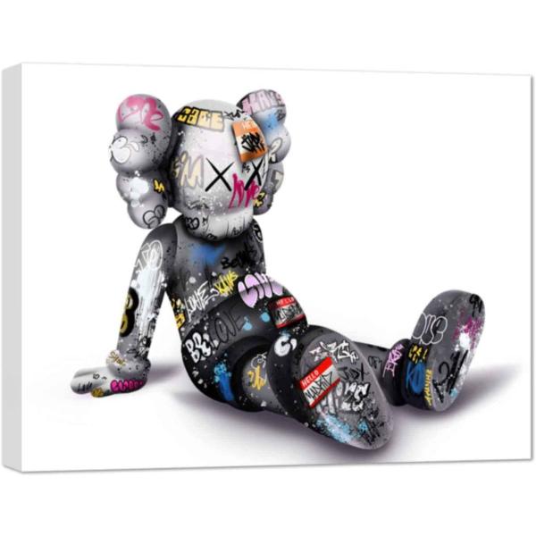 カウズ KAWS 現代アート 新品 キャンバス 木枠 アートパネル 壁掛け