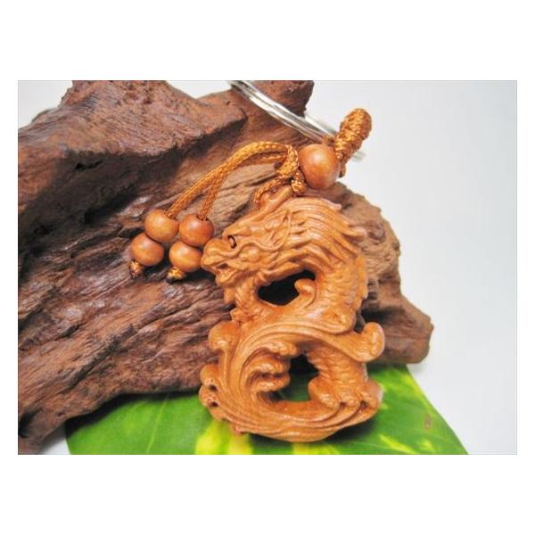 キーホルダー 桃木 龍 : 天然石のお店Sun flower - 通販 - Yahoo