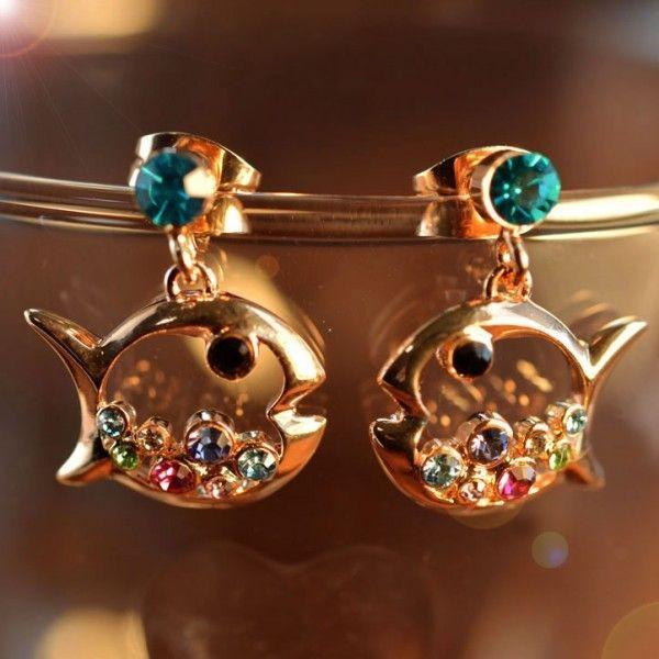 Petit Lulu（プチルル） ピアス レディース スワロフスキー 彩石 7色