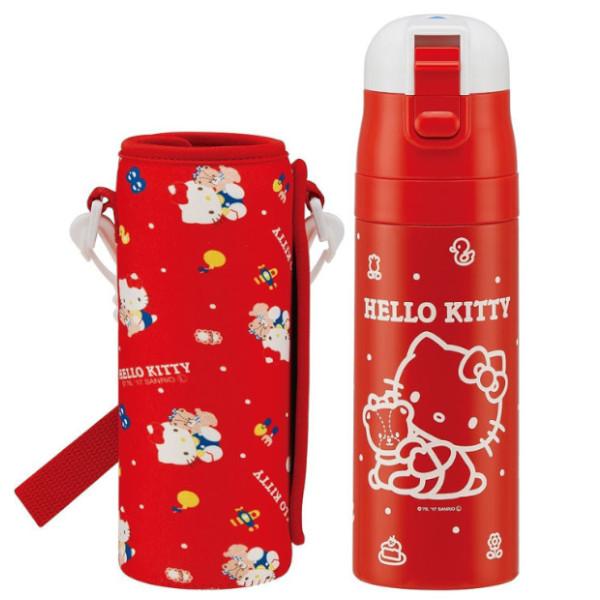 ダイレクトステンレスボトル カバー付き ハローキティ 80'S 470ml 水筒