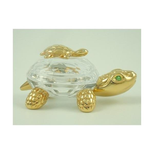 スワロフスキー Swarovski 2002年 廃盤品 『カメの宝石箱, ゴールド