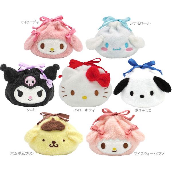 sanrio（サンリオ） まんまる巾着 巾着 巾着袋 ぬいぐるみ ハロー
