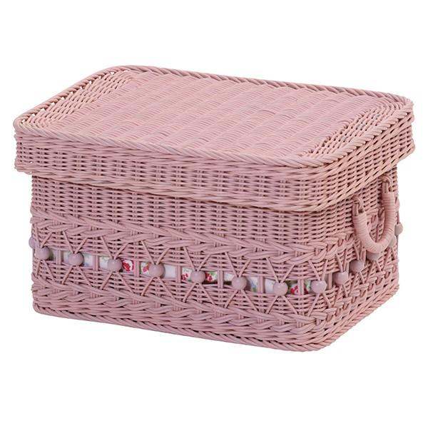 フィオーレ スタッキングバスケット PK(ピンク) 籐家具 バスケット