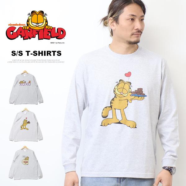 GARFIELD ガーフィールド プリント 長袖Tシャツ 長T ロンT メンズ