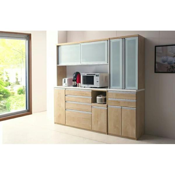 食器棚 幅150cm 高さ198cm 大川家具 国産 ほぼ完成品 開梱設置無料