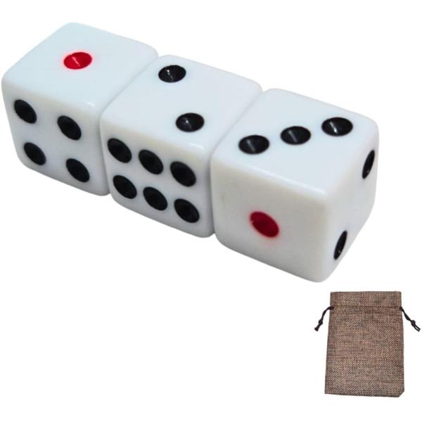 サイコロ 12mm 3個 ☆ 収納用の小袋付き ダイス ボードゲーム すごろく
