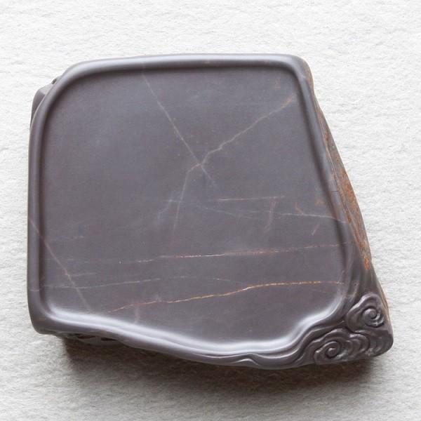 端渓硯 老坑 清空硯 86×75×27mm 一点物 すずり : 書道用品 緑風店