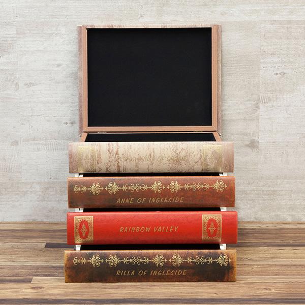 収納 ブック型 収納ボックス シークレットブック 4段収納 隠し収納