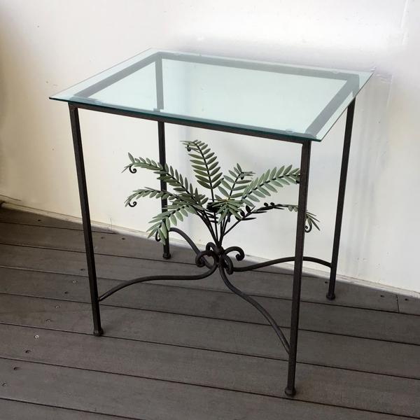 サイドテーブル ガラス おしゃれ アイアン コンパクト ガラステーブル