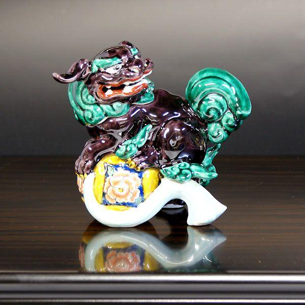 九谷焼 【オールド九谷】九谷焼 獅子香炉 交趾 作家 糠川孝之 : 和座