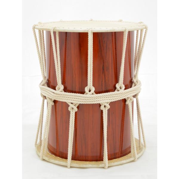 在庫処分市1台限り 桶胴太鼓1尺6寸 本格派 子ども 大人 木目が