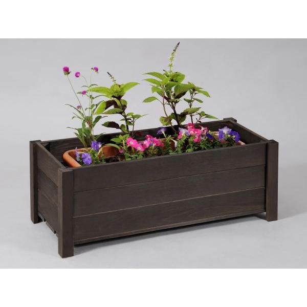 木製プランター匠 ブラウン色 横幅90cm プランターボックス 大型