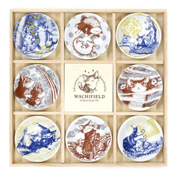 美濃焼小皿セット 冒険物語 わちふぃーるど ダヤン ネコ : わちふぃー