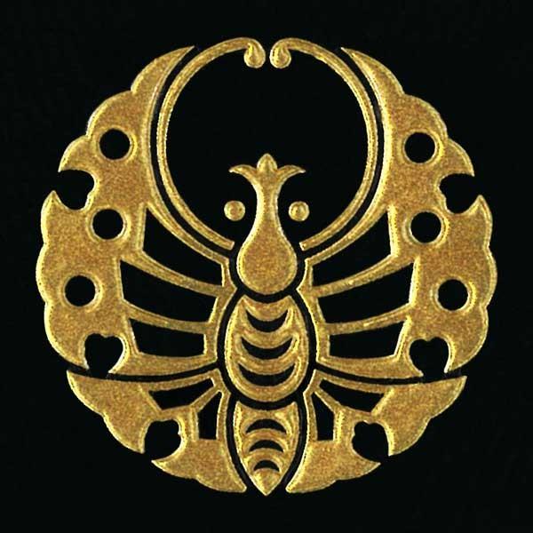 戦国武将 家紋 蒔絵シール 「池田輝政 備前蝶」 金 : TOYO LABO - 通販