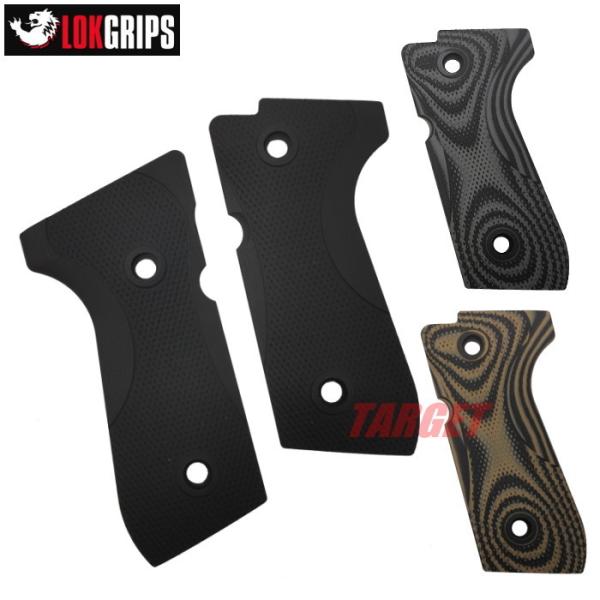 LOKGRIPS M92FS用 G10製グリップ THIN 薄型 フルチェッカー 3カラー