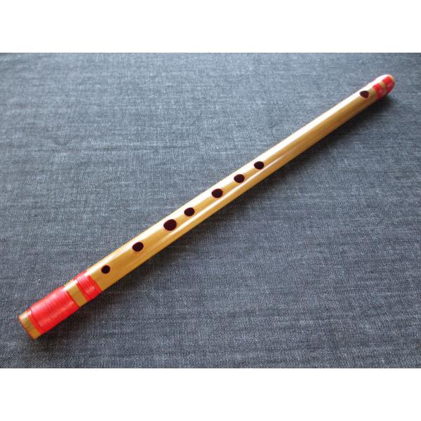 在庫限り】篠笛(しの笛)横笛 赤糸両巻き 7穴 8本調子 ドレミ調