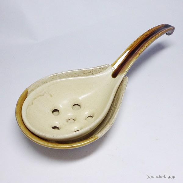 鍋用レンゲ 穴あき 受け皿付 1個 日本製 : アンクルビッグ - 通販