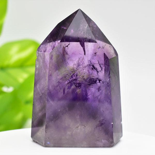 アメジスト ファントム (訳あり品) ポイント 六角柱 ブラジル産 幻影紫