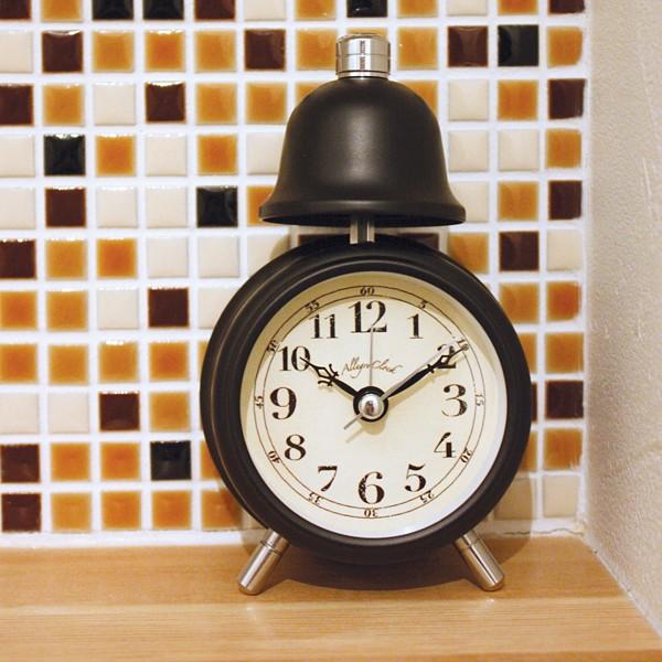目覚まし時計 置き時計 アナログ おしゃれな レトロ ベル 鈴 : うさぎ