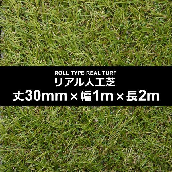 人工芝 幅 1m 長さ 2m 厚み 30mm diy 庭 マット ロール 屋上 オフィス