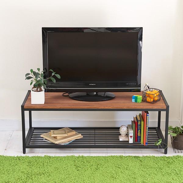 テレビボード シンプル ローラック 木目 金属 モダン ミッド