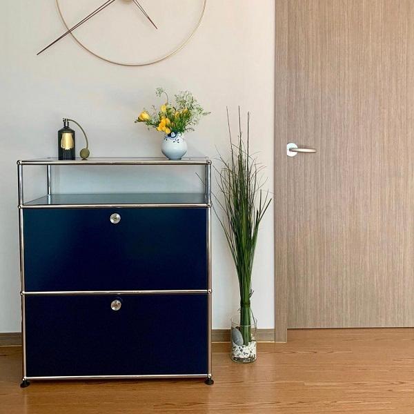 USM USM Haller ハラーシステム 1列3段キャビネット 色：アントラ