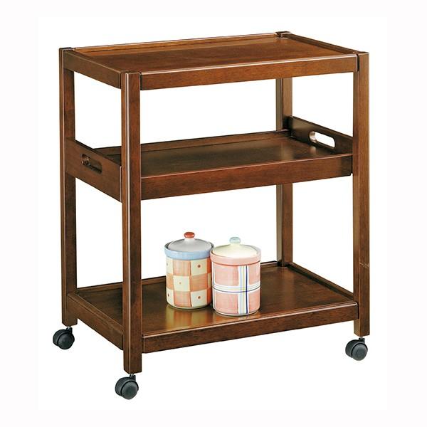曙工芸製作所 キッチンワゴン ブラウン色 W60 D40 H70 天然木