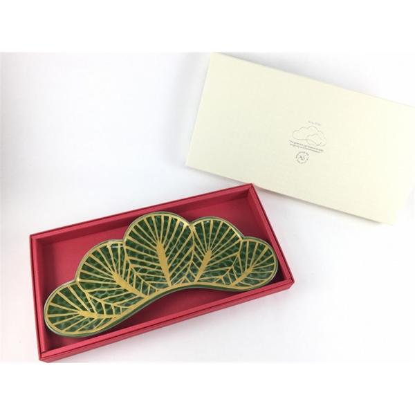 専用化粧箱入】有田焼 幸楽窯 錦金松葉形前菜皿(白(金/銀) /茶緑(金/銀