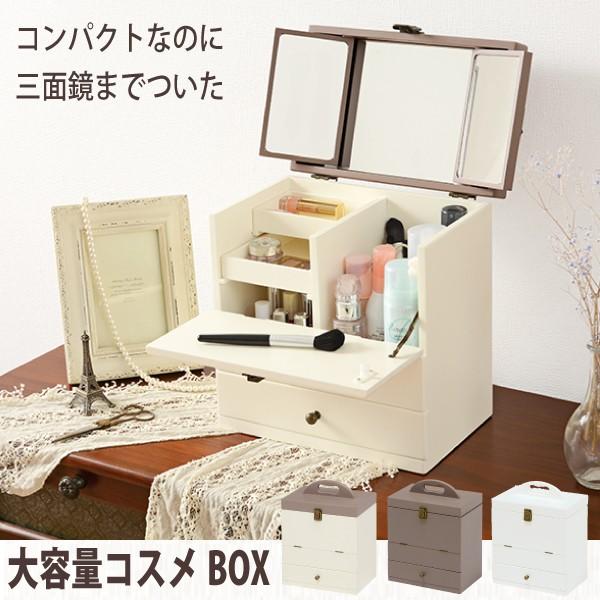 コスメボックス ツートンカラー メイクボックス コスメBOX コスメ収納