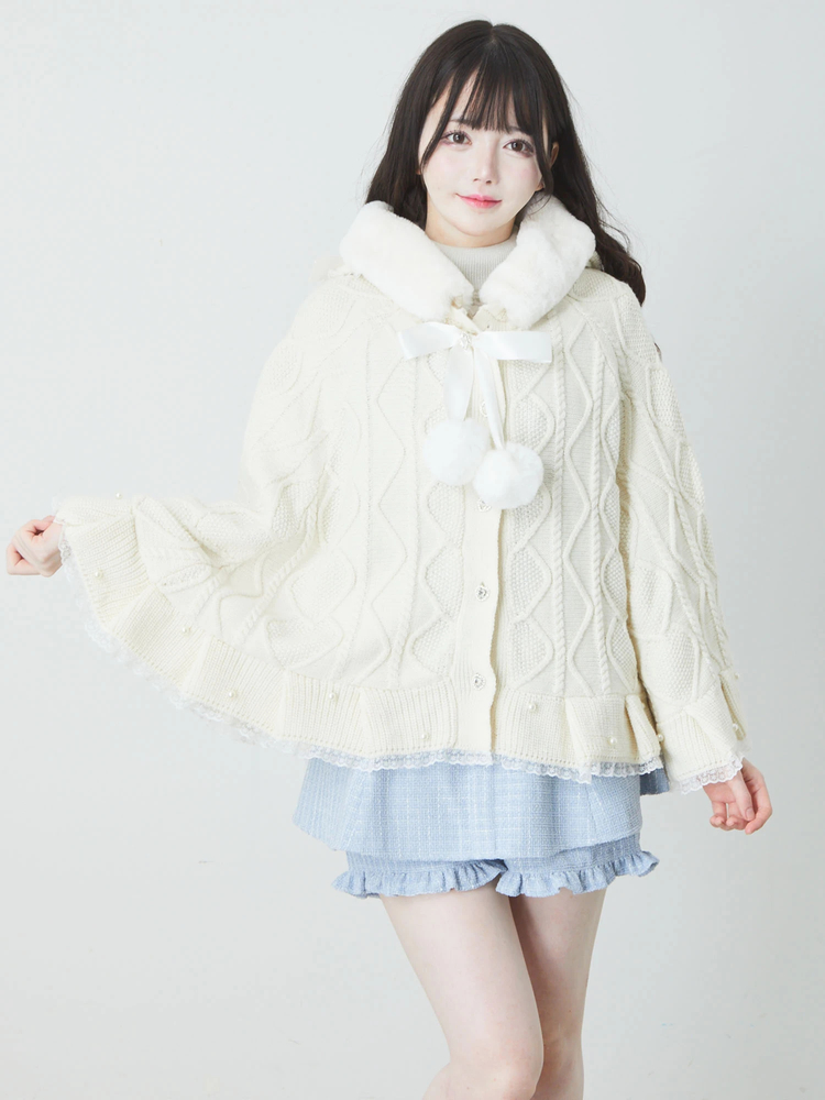 くまちゃんケーブルニット - Ank Rouge(アンクルージュ)のニット