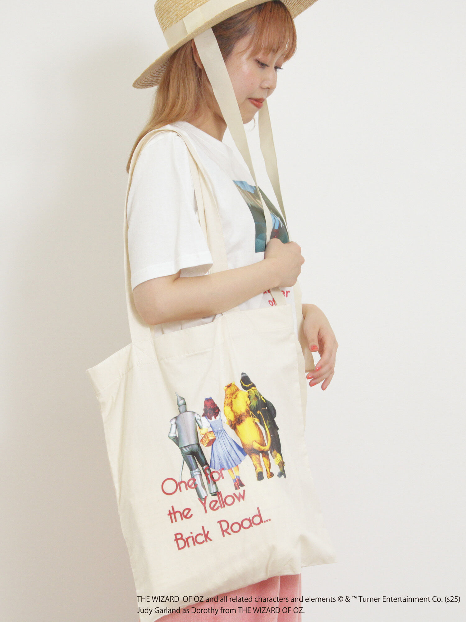セール】 【オズの魔法使】トートバッグ（ピンク/キナリ/バッグ/バッグ