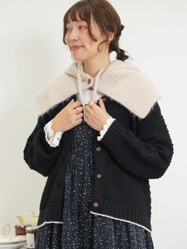 ラーベン編み前後2WAYニット（トップス/カーディガン）【セール