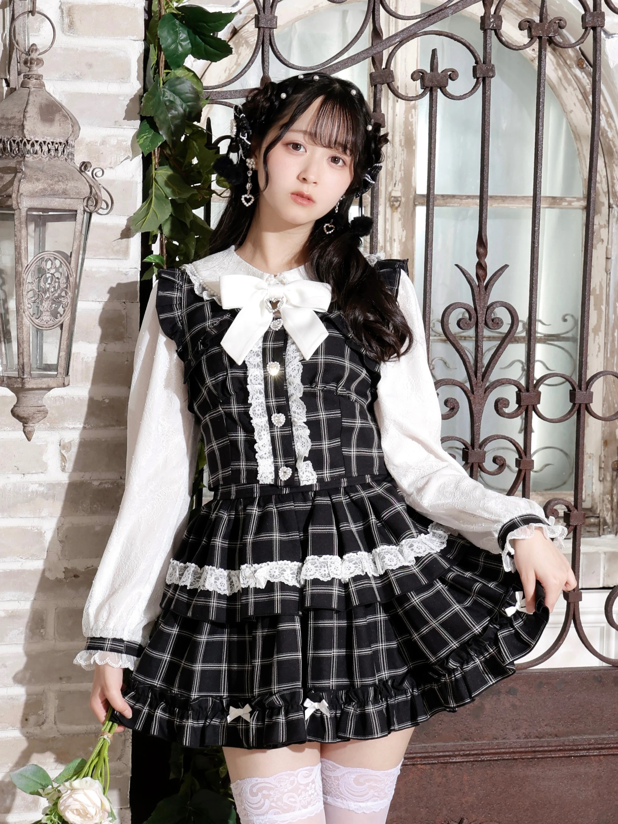 キラキラハートレイヤード風ティアードセットアップ（セットアップ