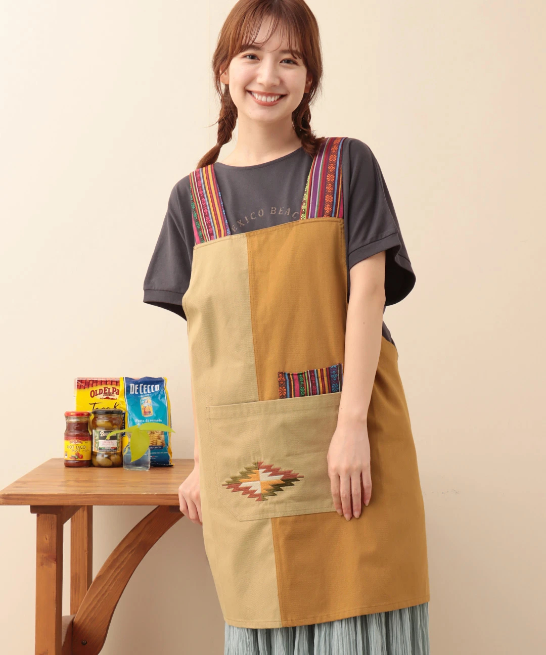 ネイティブ刺繍エプロン / エプロン | エスニックファッション＆雑貨の