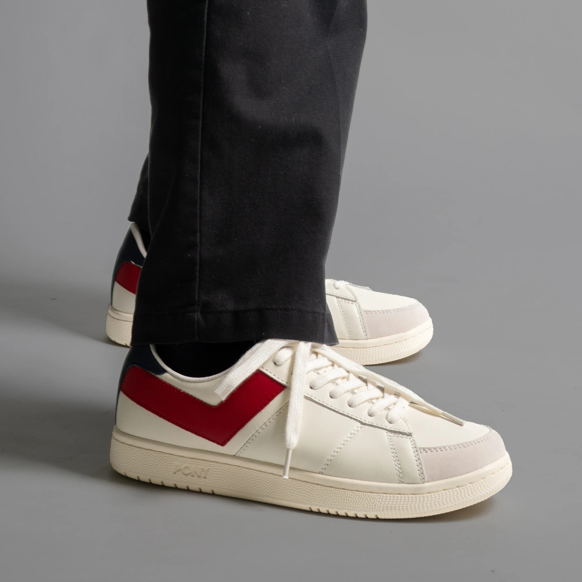 PONY ポニー M-PRO LOW ホワイト/レッド/ネイビー / PONY（ﾎﾟﾆｰ） | 靴