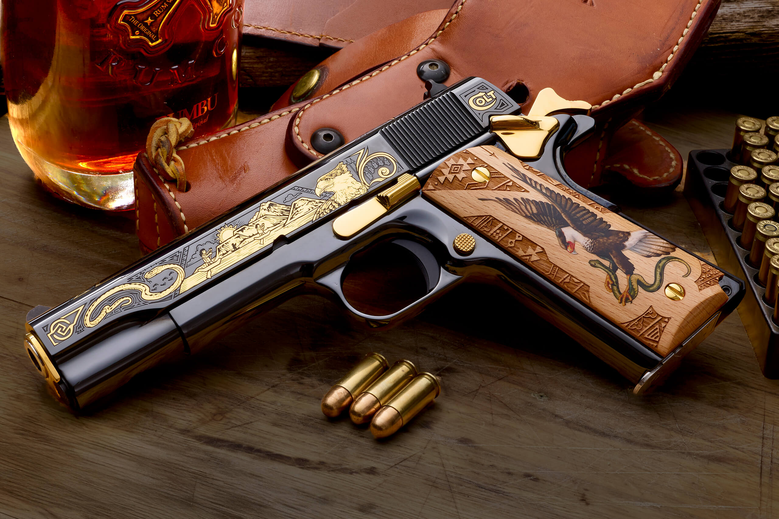 COLT 1911 .38 SUPER, AZTEC SERIES – HUITZILOPOCHTLI, ONE of 500