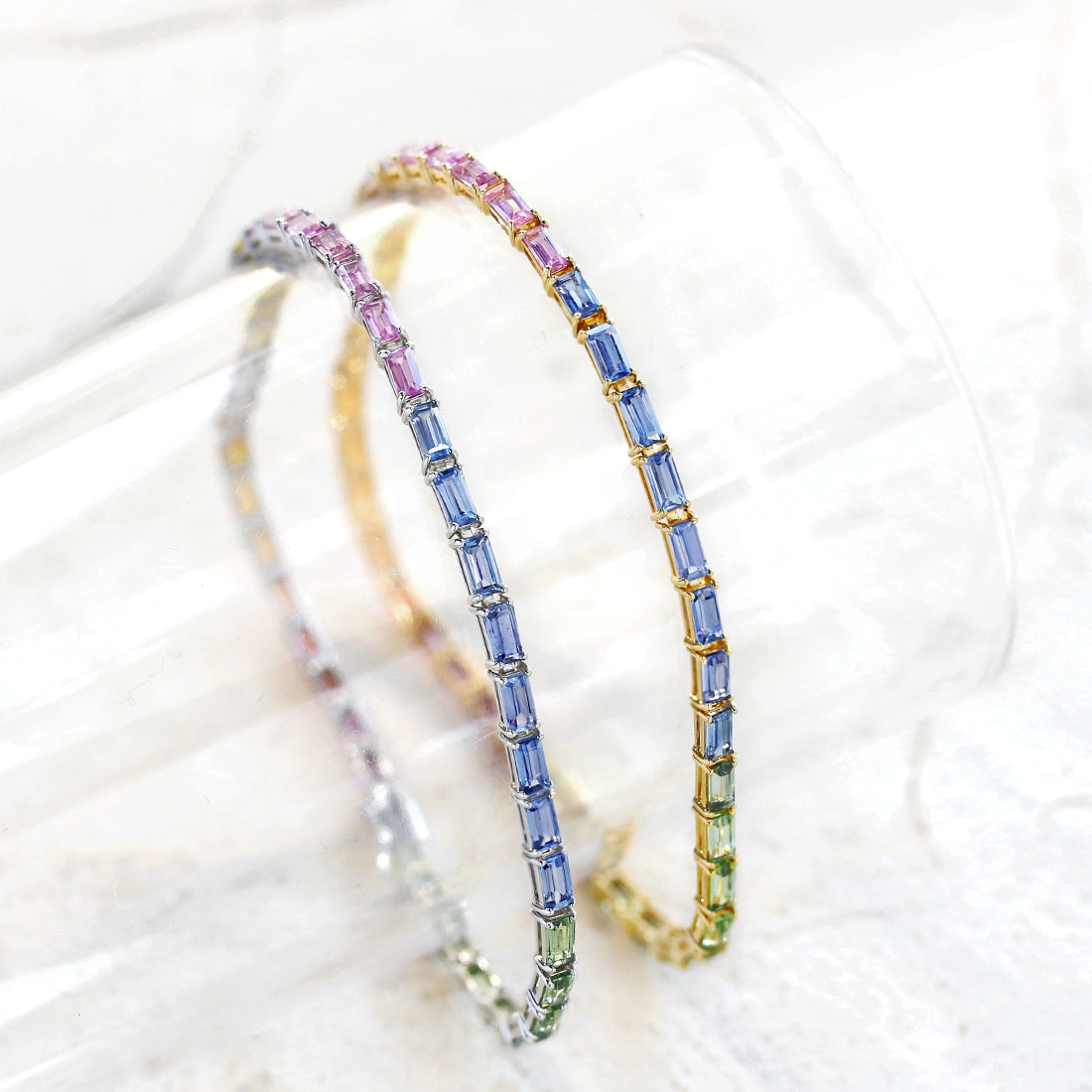 マルチカラーサファイア テニスブレスレット – JaMais Jewelry